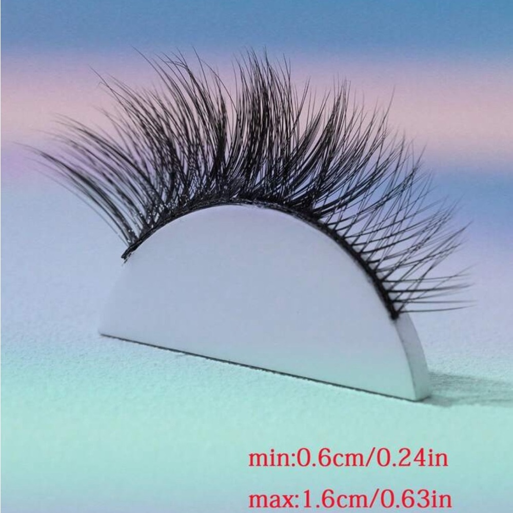 5 pairs of slender long curly fox eye  manga lashes  eyetail elongated false - Picture 3 of 4